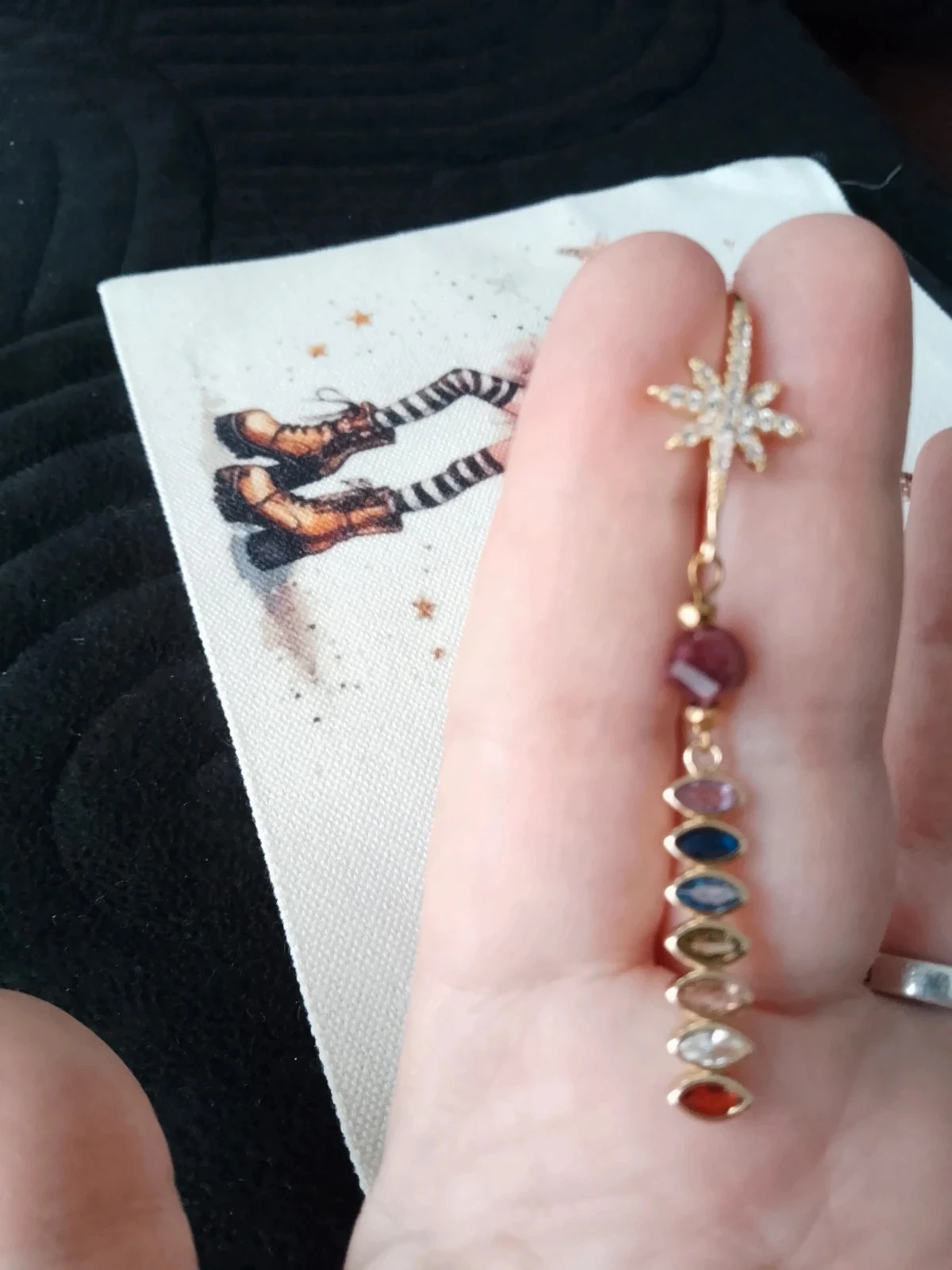 boucles d'oreilles bohèmes pierres de grenat – photo 2